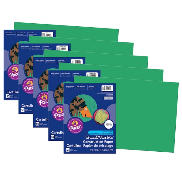 Pacon SunWorks Construction Paper, Holiday Green, 12x18, PK250 P8007 - main